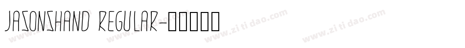 JasonsHand Regular字体转换